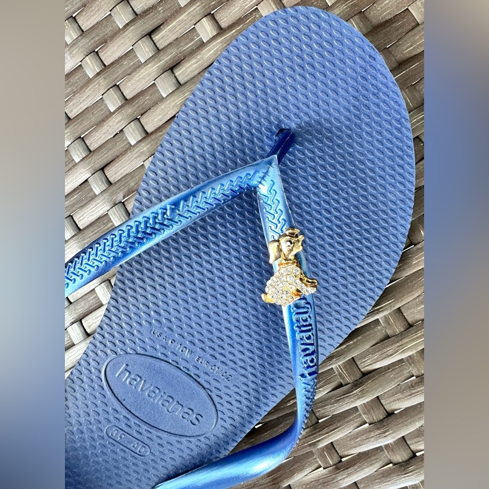 Original HAVAIANAS Flip Flops Women Slim with Charm Dog